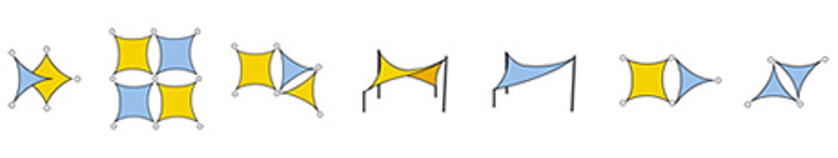 Soliday Sonnensegel – Anwendungsbeispiel mit konkaver Schnittform